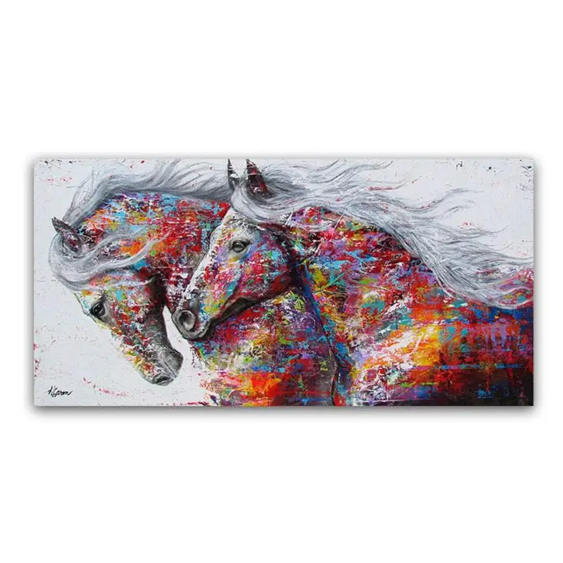 

Frameless HD Printed Running Horses ​Spray Oil Painting ​Wall Art Canvas