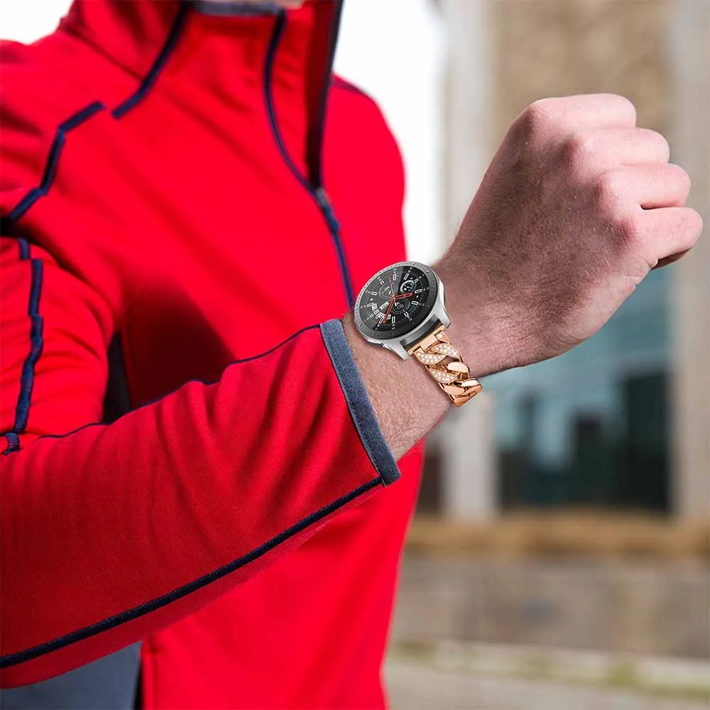 Ремешок из нержавеющей стали для Samsung Gear S3 Frontier сменный Браслет Galaxy Watch 46 мм 22