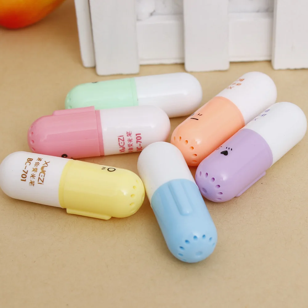 DIY Cute Kawaii Creative Pill Ballpoint Pen Telescopic Ball Point Pen