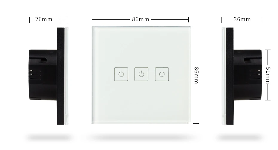 Remote v, 3 Smart Licht EU Honno States 1Way, 250 Kristall + Mushi zauberstab Dollar Standard, Home Schalter Touch Led-anzeige, Glas-Panel, Eruiklink ~ gang United USD AC220 Beliebt 7 Remote v, 3 Smart 7