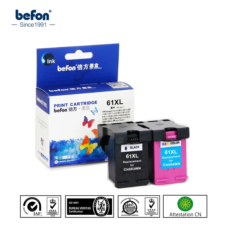 High-Yield Tri-Color Ink Cartridges For HP CH564WN 61XL Compatible For Use  With HP DeskJet 1056 1510 1512 2050 2510 2512 2514 2540 2542 2544 2646 2547  OfficeJet 2620 2621 4630 4632 4635 More 