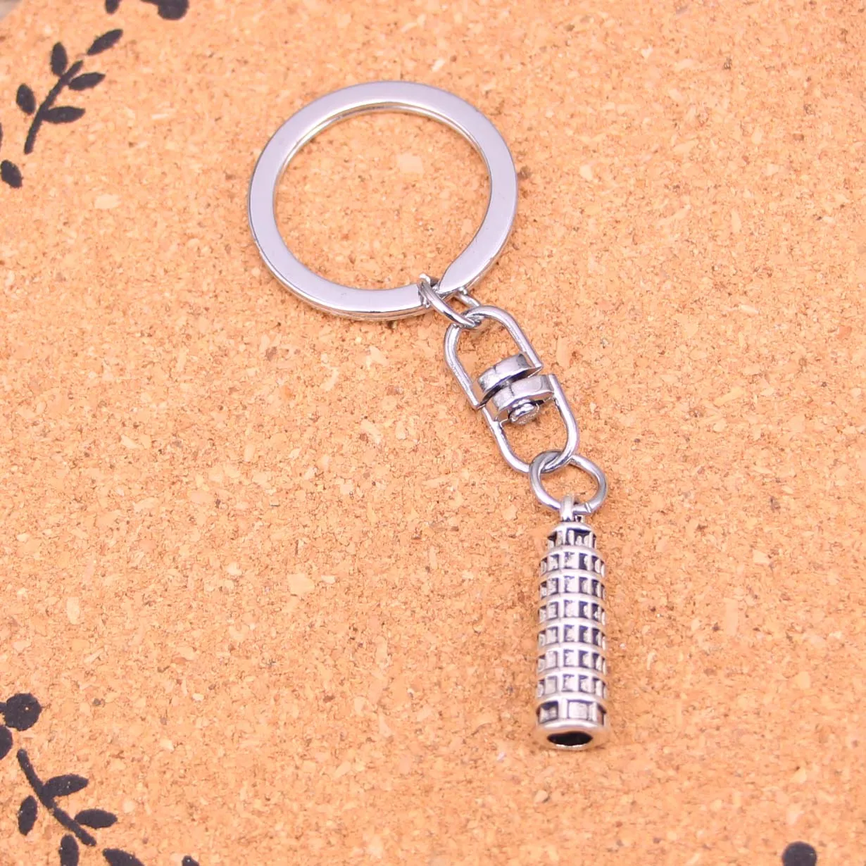 20Pcs Fashion Alloy leaning tower of pisa italy Pendants keychain keyring Accessories For Car key chains Jewelry | Украшения и
