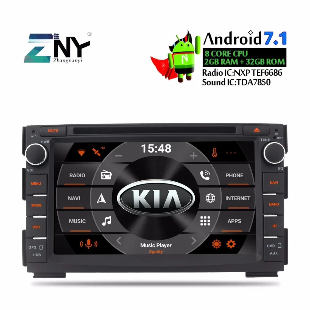 7 &quotAndroid автомобильный DVD 2 Din Авто Радио для Kia Ceed 2010 2011 2012 Venga Мультимедиа Аудио