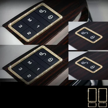 

4pcs Silver / Gold Diamond Style Door Window Lock Buttons Frame Cover trims Fit For Land Rover Range Rover 13-18 & RRS 14-18