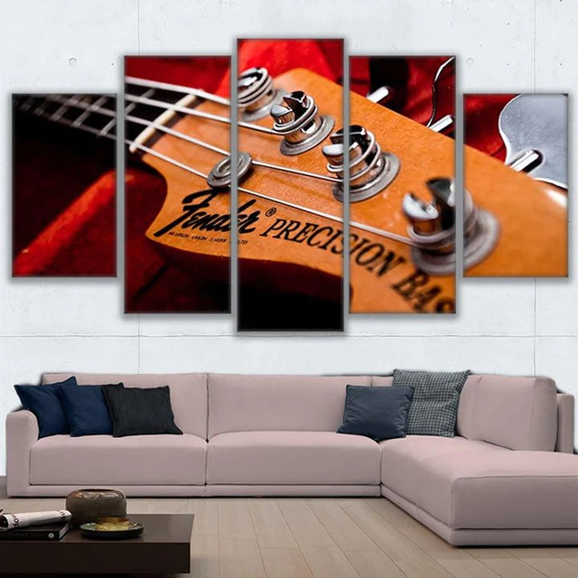 HD Printed Modular Canvas Paintings For Living Room Wall Art 5 Pieces Bass Guitar Neck Pictures HD Printed Modular Canvas Paintings For Living Room Wall Art 5 Pieces Bass Guitar Neck Pictures
