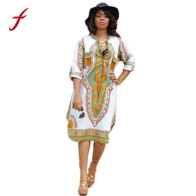 new women summer casual deep v neck traditional african printed aliexpress plus size dresses