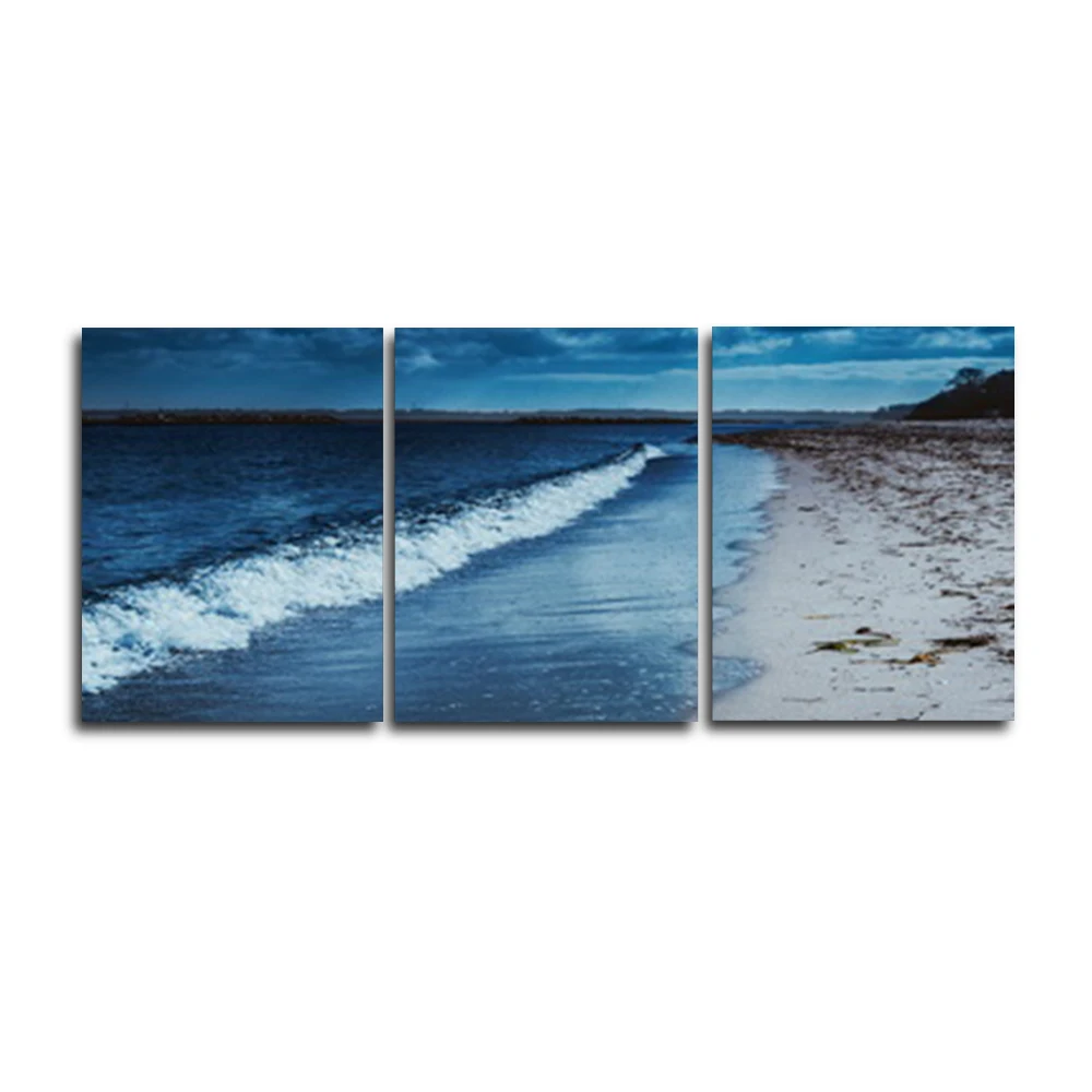 

Laeacco Nordic 3 Panel Seaside Beach Wall Artwork Outside Posters and Prints Home Living Room Decor Canvas Paintings Calligraphy