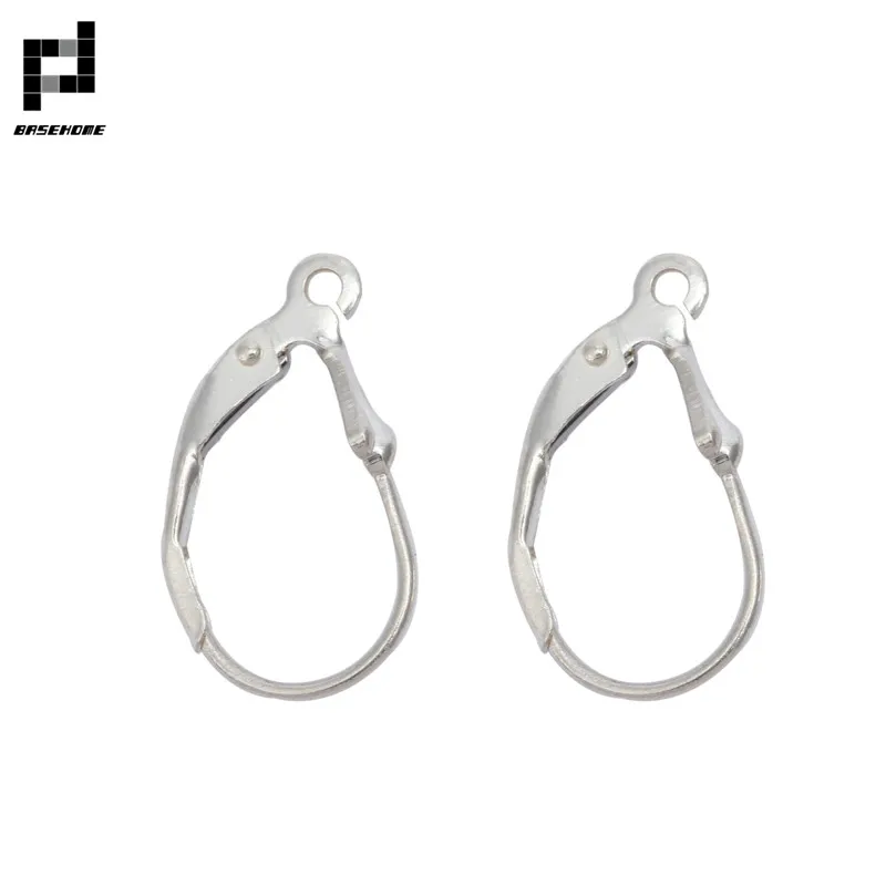 Buy BASEHOME 10pcs/lot 925 Sterling Silver Earrings Settings Clasps & Hook Pure