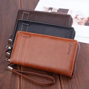 

Mens Wallets Retro Solid Color Clutch Long Multi-Card Position wallet men billeteras para hombre cartera hombre portafoglio uomo