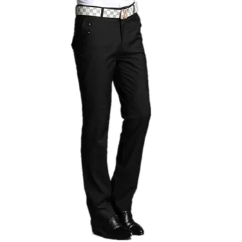 

2019 Spring New Flared Men's Casual Pants British Black Color Feet Trousers