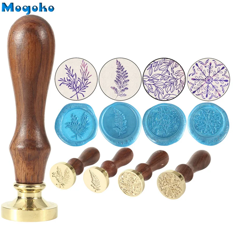 Mogoko 1x печать для воска ретро Деревянная Классическая воск