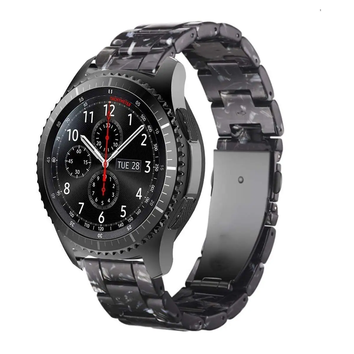 22 мм Универсальный ремешок для часов samsung gear S3 классический/Frontier браслет ремешок для samsung galaxy watch 46 мм регулируемый ремешок для часов - Цвет ремешка: black