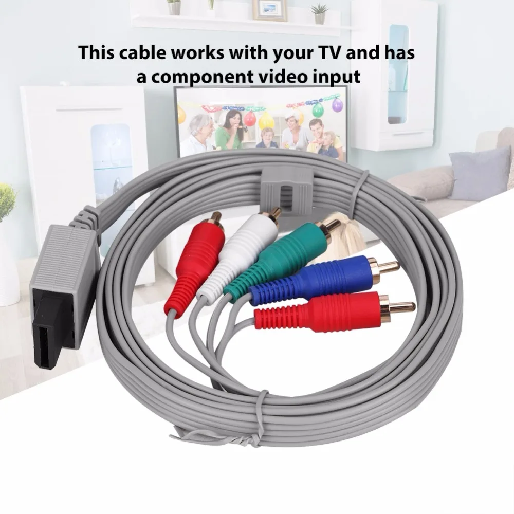1,8 м Высокое разрешение AV Аудио Видео адаптер HDTV компонентный кабель провод для wii U игровой системы