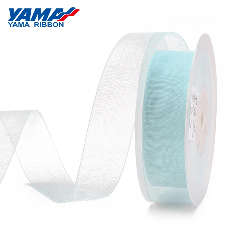 

YAMA Sheer Organza Silk Ribbon 9 13 16 19 mm 200yards Black White Red Blue Purple Gift Packing Wedding Party Ribbons