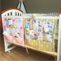 Мультфильм Детская кровать висит сумка для хранения хлопок новорожденных кроватки Организатор игрушка пеленки карман