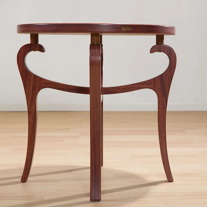 Antique furniture suitable for the living room solid wood tea table round retro wooden self-contained end table coffee table Antique furniture suitable for the living room solid wood tea table round retro wooden self-contained end table coffee table