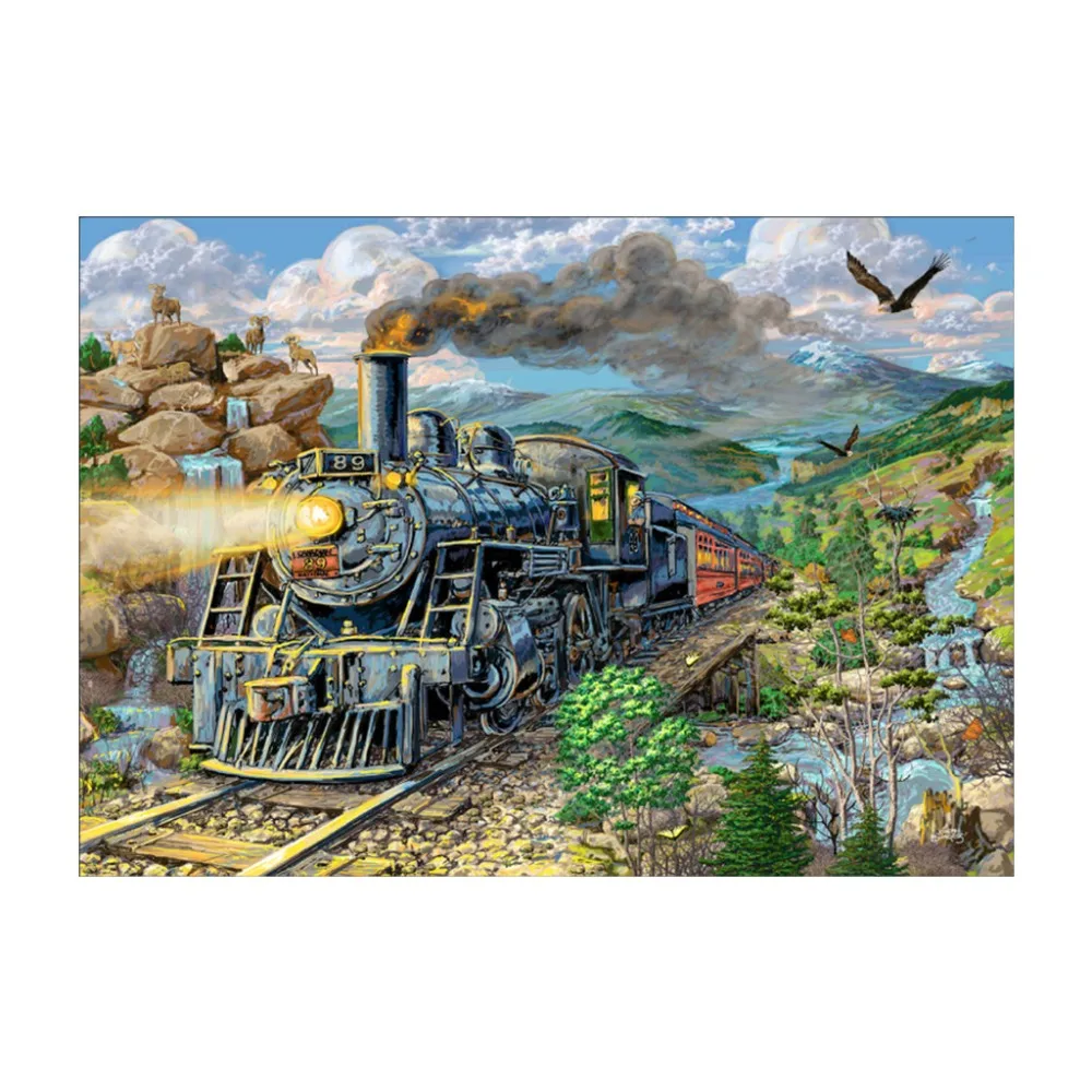 

5D DIY Diamond Painting Full Round Diamond Diamond Mosaic Train Diamond Embroidery Sale Cartoon