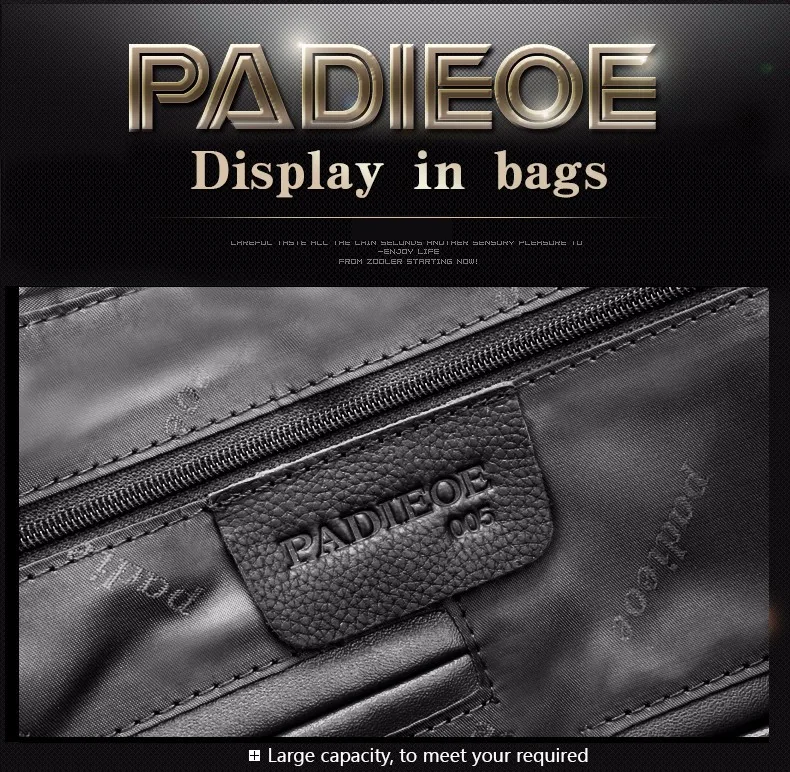Padieoe Элитный бренд из натуральной коровьей кожи сумки для ноутбука Бизнес для мужчин мужские портфели Мужская сумка мужская тотализаторов