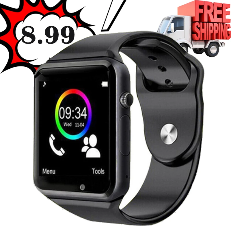 

A1 WristWatch Bluetooth Smart Watch Sport Pedometer With SIM Camera Smartwatch For Android Smartphone Russia T15 good than DZ09