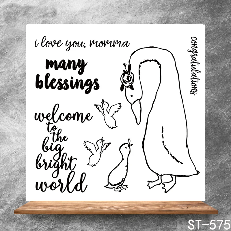 

Beautiful swans Transparent Clear Stamps DIY Scrapbooking Album Card Making DIY Decoration Making Embossing Stencil