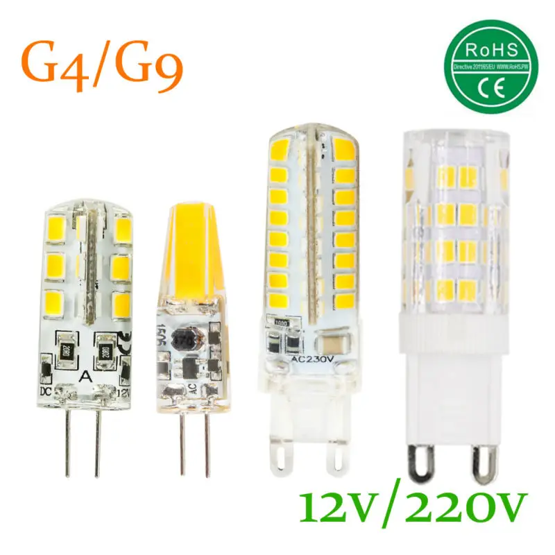 12 шт G4 Светодиодный светильник 24 3014SMD энергосберегающая лампа 3W DC 12V 180-240LM теплый белый 3000K 360 Угол луча силикагель