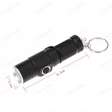 Newest Professional waterproof Super Lighting Mini Charging Waterproof Key chain Light Black gray led flashlight led