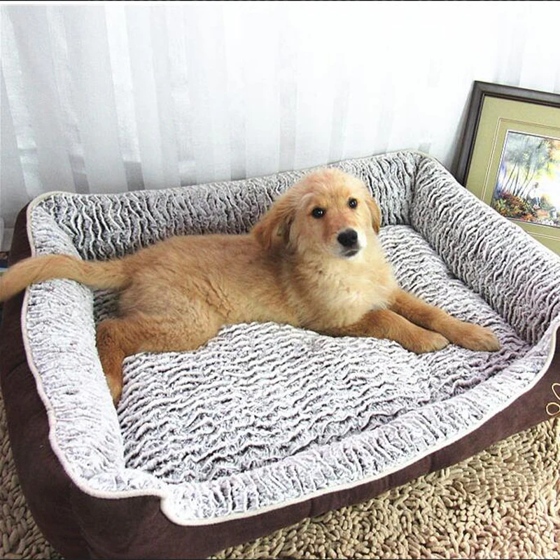 Beste Grootte Optioneel Bruin Paw Hond Kat Bed Warming Hond Huis Zacht Materiaal Nest Hond Manden Herfst en Winter Warm kennel Voor Huisdieren