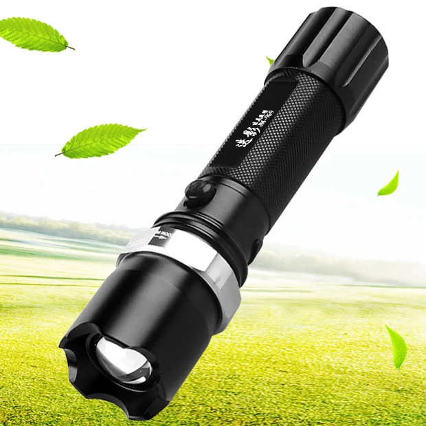 

Aluminum alloy light self-rescue flashlight LED three gear dimming self-defense waterproof military super bright zoom flashlight