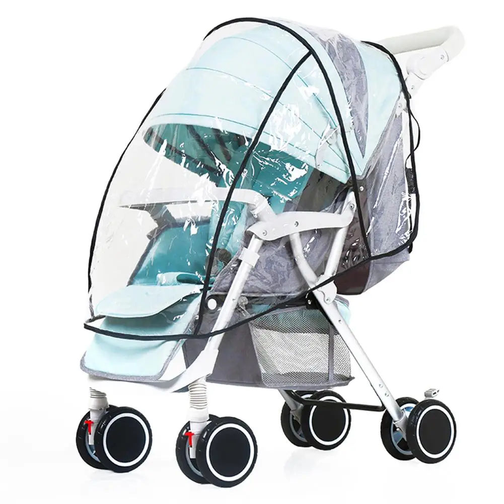 Kidlove Универсальная коляска водонепроницаемый чехол от дождя детская коляска непромокаемая прозрачная Пылезащитная защита от снега Ветрозащита для колясок - Цвет: S