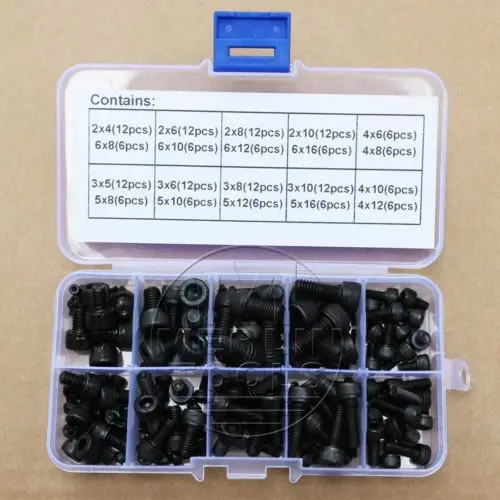 

M2 M3 M4 M5 M6 Allen Hex Socket Head Cap Screws Assortment Kit