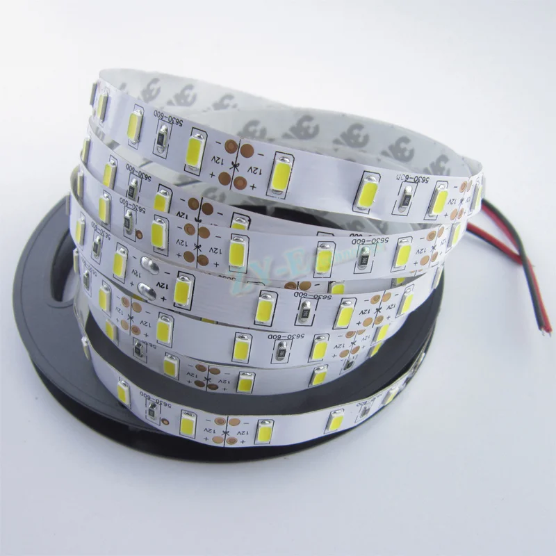 100 м Светодиодная лента 5630 SMD DC12V 300 светодиодов Гибкие 5730 Ленточные светодиодные