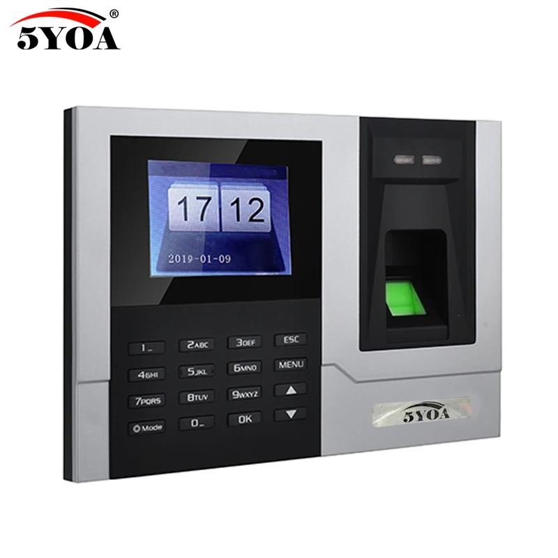 AT608 Tcp IP RJ45 Biometric Fingerprint Time Attendance Clock Recorder Employee Recognition Device Electronic Machine