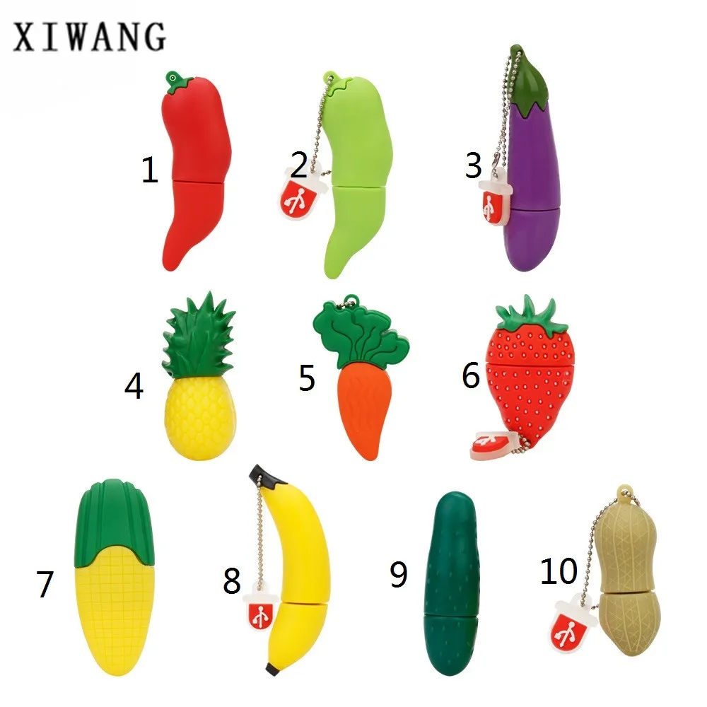 

funny usb Flash Drive 64gb Fruit Series Memory Stick 4GB 8GB pendrive 16GB pen drive 32GB 64GB Vegetable Hard Disk Memory Stick