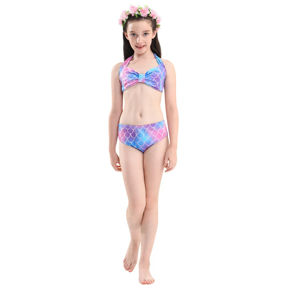 2019 Детский костюм Русалочки с моновинкой для девочек, платье для плавания, детское бикини, костюм на Хэллоуин, юбка для костюмированной