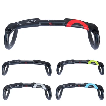 

5 Colors Full carbon handlebar carbon fiber road bike handlebars bent bar ud gloss finish 31.8*40/42/44cm inner cable routing