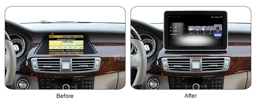 Navifly 9 дюймов HD экран Android автомобильный медиа gps плеер для Mercedes Benz CLS класс W218 2011-2013 с 4G SIM карта wifi радио bt