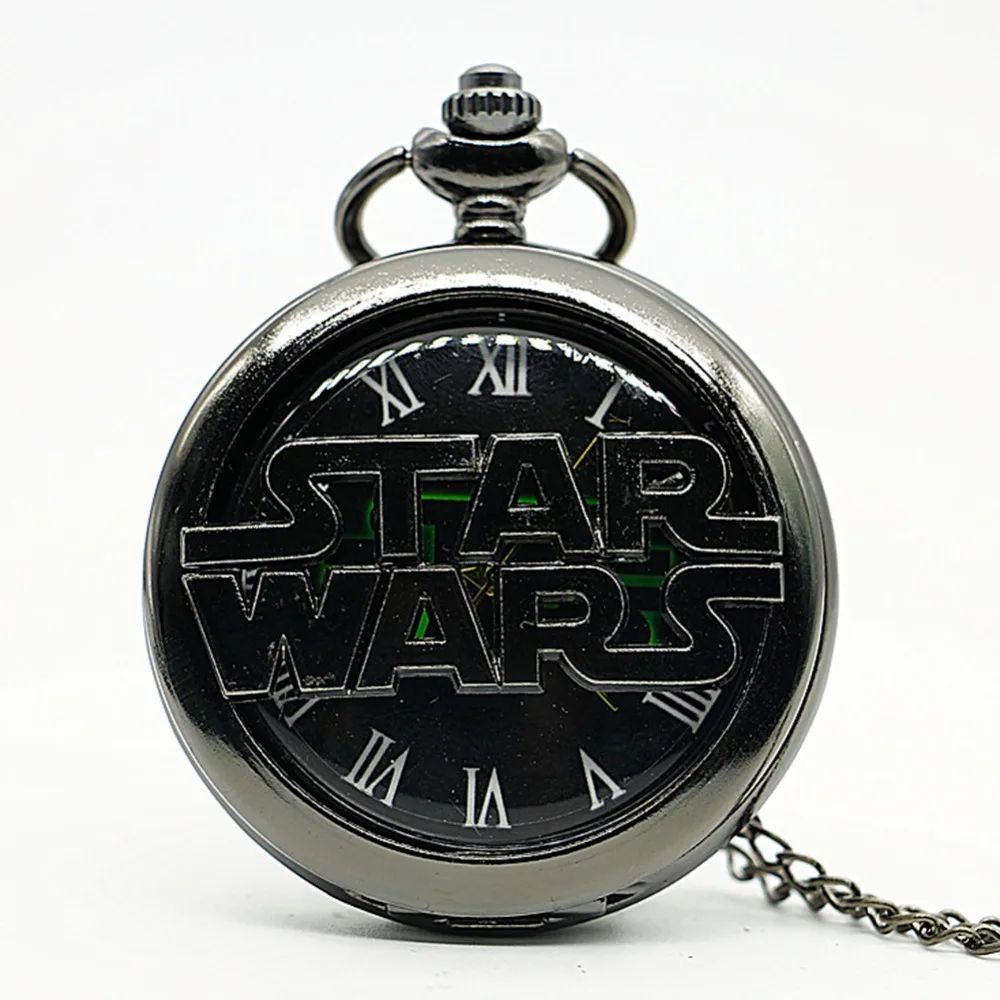 

Retro Vintage Star Wars Black SWTOR Quartz Pocket Watch Analog Pendant Necklace Mens Women Watches Boy Girl Kid Gift Fob Watches