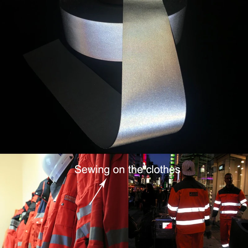 5cm width High Silver Reflective Fabric Sew on Clothing