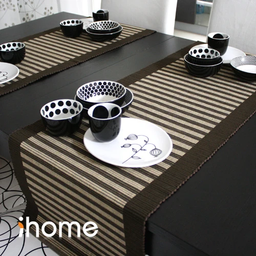 Table Runner Dining Mat Mats Bed Flag Placemat Table Runner Dining Mat Mats Bed Flag Placemat Cloth Natural Stripe