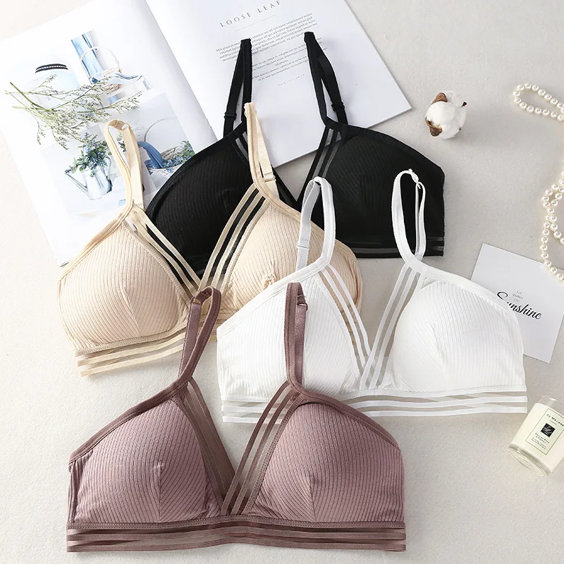  French Style Lace Bralette Padded Bra Push Up Bras For Women Sexy Lingerie Wireless Brassiere Seaml