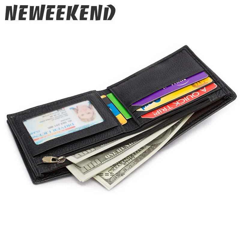 

Cow Leather Men Wallet Fashion Coin Pocket Brand Trifold Multifunction Men Purse High Quality Male Card ID Holder 2802
