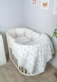 

Set of linen for a round crib sofushka 7 items