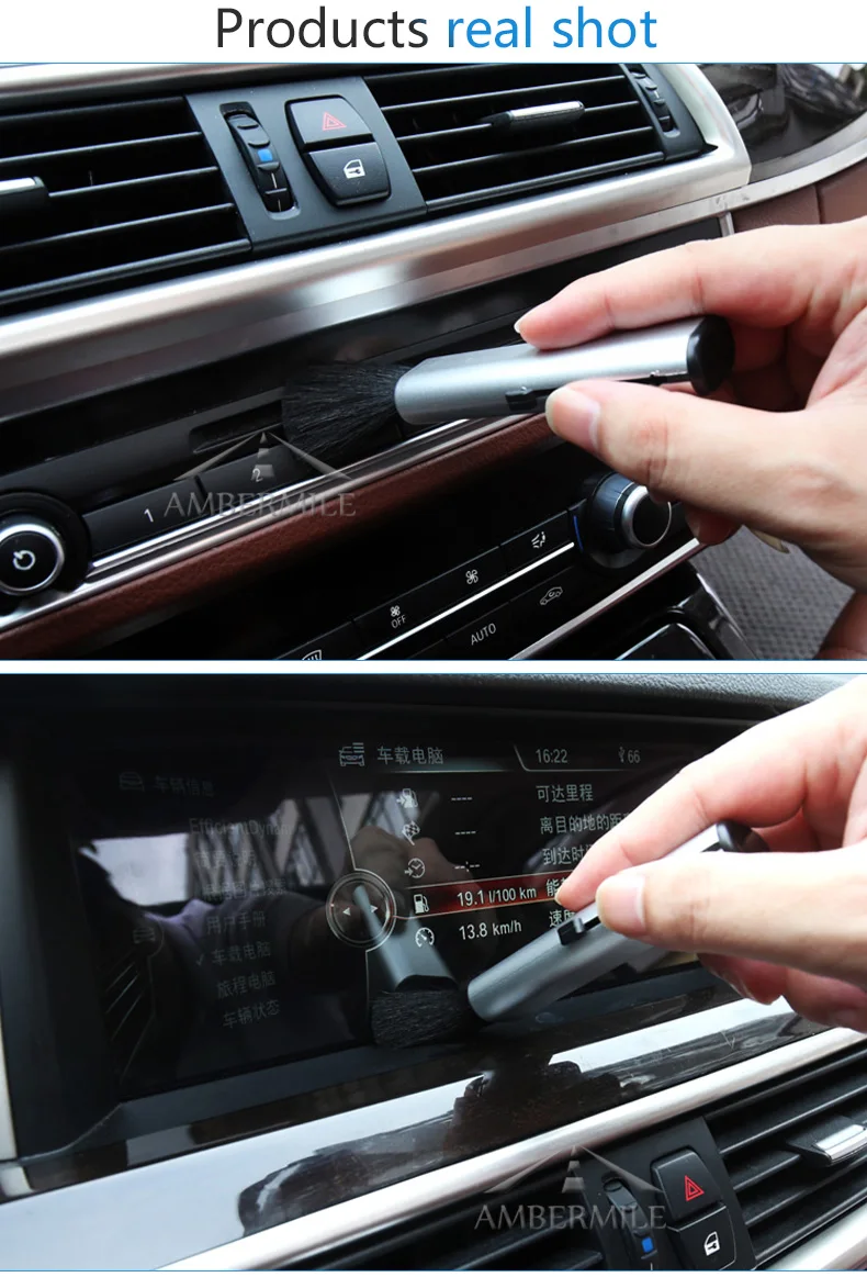 AMBERMILE Car Air-conditioning Outlet Cleaning Brush Air Outelt Vents Dusting Brush for Mini Cooper R56 F56 R50 R53 Accessories (7)