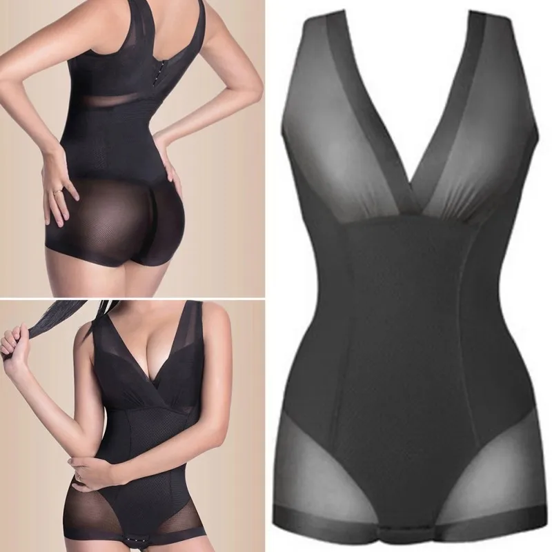 Sexy Women Bodysuit Spandex Fitness Medium Underwear Ladies Slimming Burn Fat Briefs Shapewear Tummy Slim Body Shaper 2018