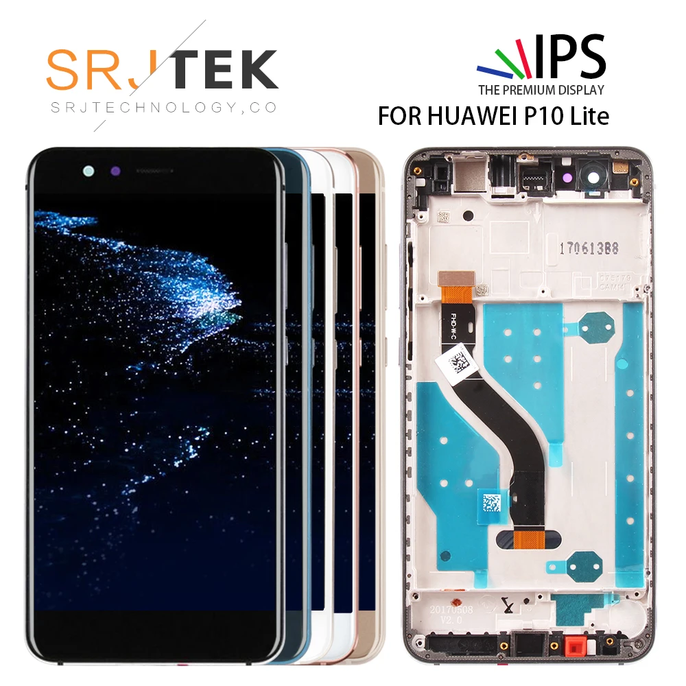 Huawei P10 Lite Touch Screen Not Working Srjtek 5.2" Lcd For Huawei P10 Lite Display Touch Screen With Frame For