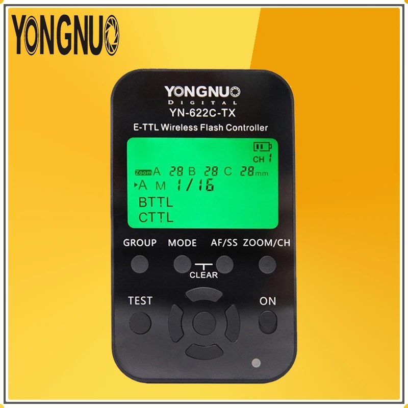 YONGNUO YN622C-TX E-TTL беспроводной контроллер вспышки YN622C E-TTL Радио флэш-трансивер поддержка для всех цифровых зеркальных камер Canon