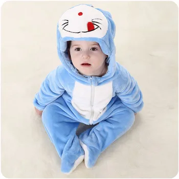 

Blue Newborn Baby Clothes Fleece Christmas Costume Cotton Romper Baby Rompers 1 Year Old Clothes for Baby RL1-6