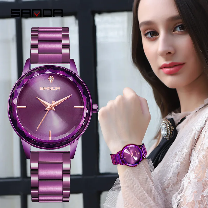 

Diamond Ornament Dial Female Watch Flower Shape Fashion Ladies Watch Shine Steel Belt Reloj Mujer Elegant Women Watches Luxury