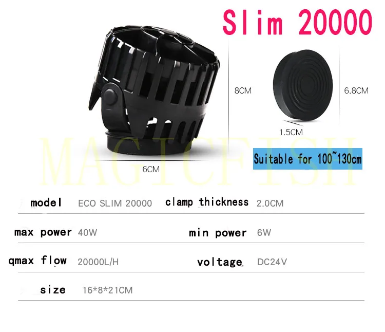 110-240 В новая технология, волновой генератор, аквариумный Регулируемый волновой насос с контроллером, волновой генератор для аквариума - Цвет: slim 20000