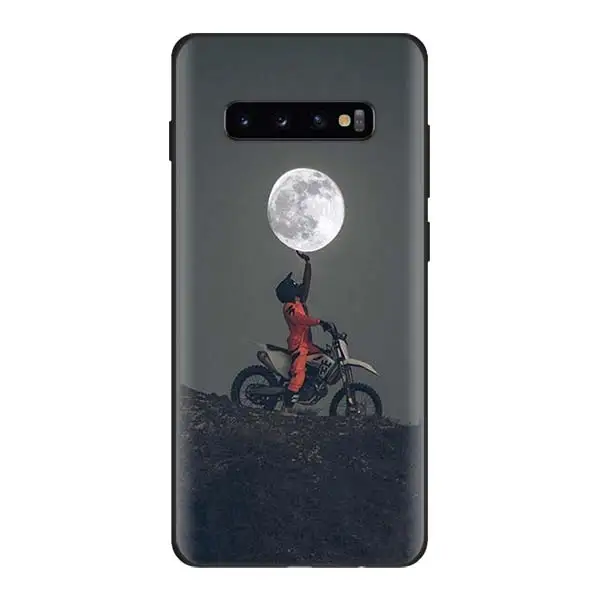 Moto Cross moto rcycle спортивный черный силиконовый чехол s для samsung Galaxy S10 Plus S10e S8 S9 Plus A30 A50 M20 M30 мягкий чехол - Цвет: 02